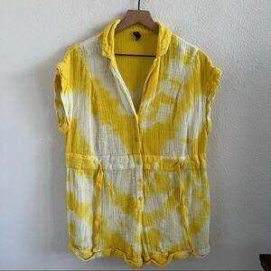 UO Out From Under Boho Tie-Dye Rosie Romper Playsuit Gauzy Small